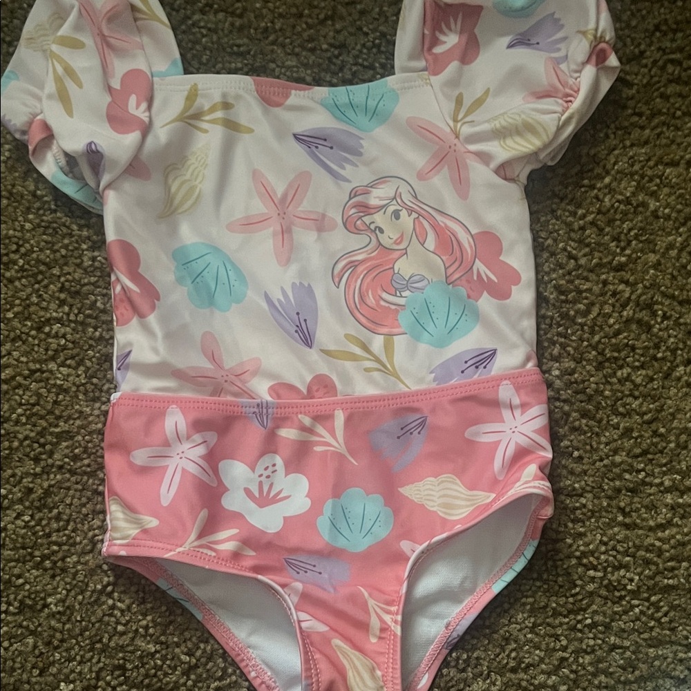 Disney Pastel Floral Swimsuit with Character Design
